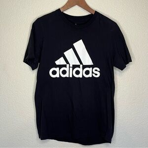 Adidas Black and White Logo T-Shirt Men's Medium